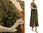 Lagenlook Leinen Sommer Kleid in grün rost 36-40