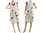 Lagenlook Ballon Kleid mit Mohnblumen, Leinen weiß 36-40