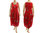 Lagenlook Ballon Kleid mit Blumen Baumwolle in rot grau 42-46