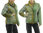 Warme leichte Lagenlook Jacke Seide in grün 36-40