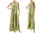 Sehr langes Sommer Kleid A-Form Leinen pastellgrün 38-42