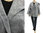 Kuschelige Wickel Jacke mit großem Kragen gekochte gefilzte Wolle in grau 46-52
