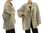 Lässige Leinen Jacke Blazer mit großen Taschen, in natur 46-48