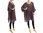 Lagenlook Sommer Tunika Strandkleid mit Pailletten, Leinen in violett 38-50
