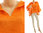 Lagenlook Sommer Tunika mit Kapuze Leinen Gaze in orange 38-48