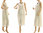 Lagenlook Sommer Strand Kleid, Leinen Baumwolle in weiß 34-36