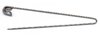 Riesengroße silberfarbene Sicherheitsnadel (13 cm) für den Lagenlook - Rundholz Nadel