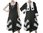 Lagenlook Kombi Ballon Kleid + Bolero, Leinen in schwarz weiß 38-42