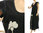 Lagenlook Ballon Leinen Kleid in schwarz weiß 40-44