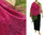 Lagenlook Leinen Strick Schal Cape pink grün 36-50