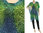 Leinen Strick Pullover Tunika Überwurf in blau grün gelb 42-48