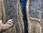 Witzige Lagenlook Leinen Jacke mit Zipper, natur blau 40-44