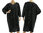 Feines Lagenlook oversized Strick Kleid, Merino schwarz mit Lurex 44-48