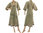 Lagenlook Leinen Kleid mit Fransen und Seidenband, in natur 44-48