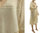 Lagenlook Strick Kleid in Patchwork Art, Merino in wollweiß 46-50
