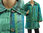 Warme leichte Lagenlook Jacke Seide in petrol grün blau 42-44/46