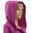 Jacke mit Kapuze Lagenlook, gekochte Merino Wolle in lila-pink 46-50