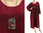 Puristisches langes Herbst Winter Kleid Merinowolle in burgund 46-52
