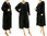 Edles Herbst Winter Kleid Merinowolle in schwarz 46-50