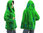 Witzige Jacke mit separater Kapuze gekochte Wolle grün 42-46