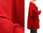 Oversized Tunika Pullover, gekochte gefilzte Merinowolle in rot 44-52