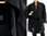 Ausgefallene Jacke mit Wasserfallkragen, gekochte gefilzte Merinowolle schwarz 44-52