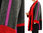 Ausgefallene Jacke mit Wasserfallkragen, Merinowolle in grau schwarz rot 44-52