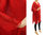 Lagenlook Sommer Tunika Strandkleid mit Taschen, Leinen in rot 38-50