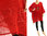 Lagenlook Sommer Tunika Strandkleid mit Pailletten, Leinen in rot 38-50