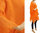 Leinen Tunika Strandkleid mit Tasche und Pailletten, Leinen in orange 38-48
