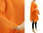 Sommer Leinen Tunika Strandkleid mit Fransen und Pailletten in orange 38-50