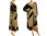Langes Strick Kleid A-Form, Patchwork, weiche Wolle in beige braun 48-52