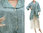Ausgefallene Jacke Bluse aus Seide in pastellblau 46-50