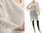 Lagenlook Sommer Tunika Strandkleid mit Fransen, Leinen in weiß 38-50