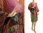 Lagenlook Kleid, Seide in zimt pink olive 44-50