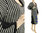 Ausgefallenes Lagenlook Kleid Wolle in schwarz weiß 40-42