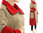 Lagenlook A-Form Mantel, gekochte Wolle in beige rot 40-44