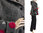 Lagenlook Kapuzen Jacke, gekochte Wolle grau magenta schwarz 42-46