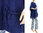 Lagenlook Pullover Überwurf mit Kapuze, Merino kobalt blau 42-50