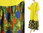 Weites Leinen Boho Maxi Kleid mit Rüsche in gelb 44-50