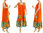 Leinen ärmelloses A-Form Kleid mit Rüsche in orange 42-46