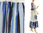 Leinen Baumwolle A-Form Kleid mit Rüsche in weiß blau 44-48